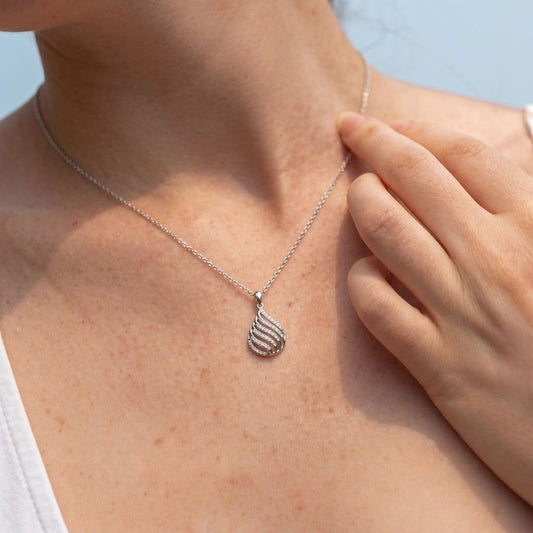 Flowing Wave Pendant Necklace — photo 1