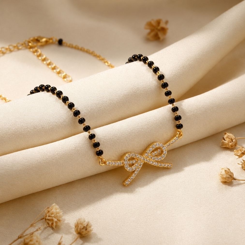 Ira Sparkle Bow Mangalsutra — photo 3