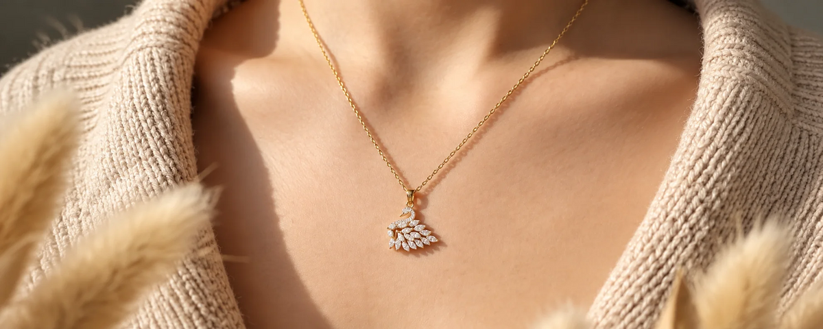 Swan Sparkle Pendant Necklace — photo 5