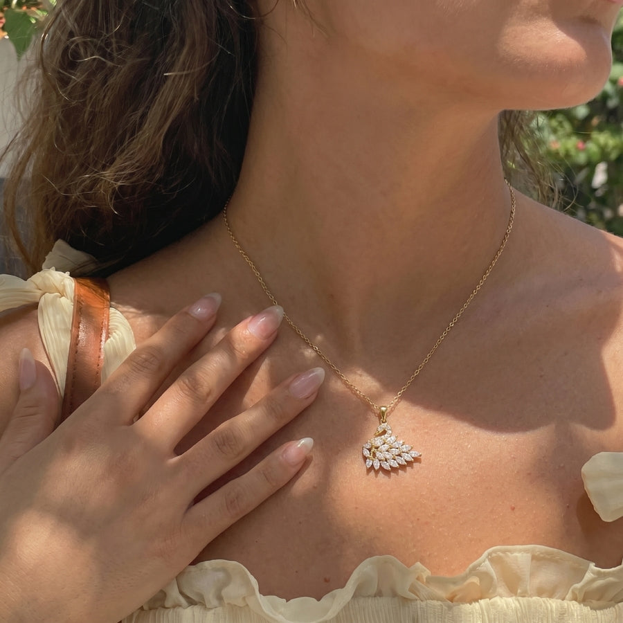 Swan Sparkle Pendant Necklace