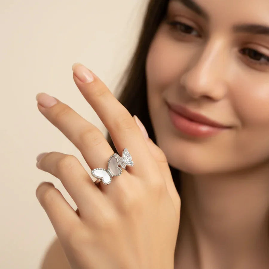 Two Butterfly Resin Ring