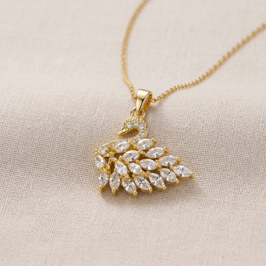 Swan Sparkle Pendant Necklace