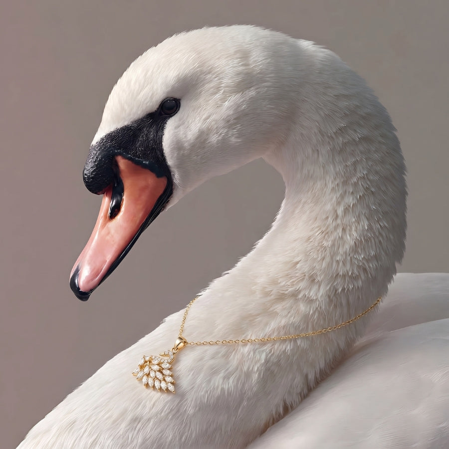 Swan Sparkle Pendant Necklace