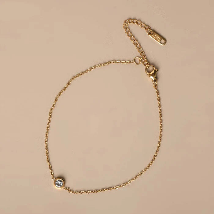 Dainty Diamond Anklet