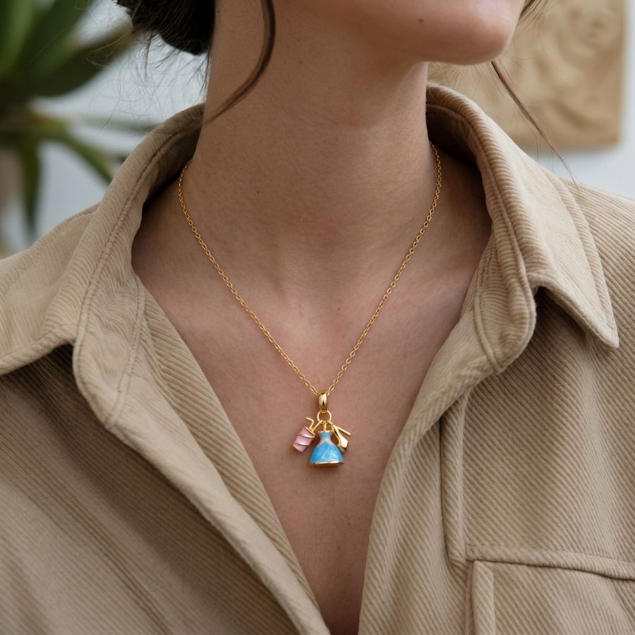 Fashion Charms Pendant Necklace — Gold-tone — photo 4