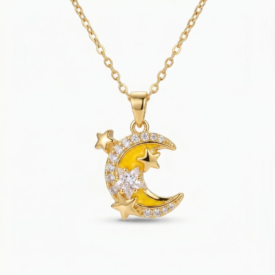 Moon & Stars Pendant Necklace — photo 2