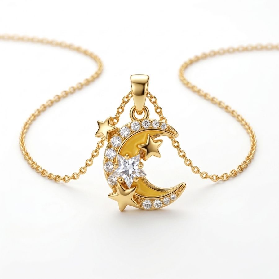 Moon & Stars Pendant Necklace — photo 3