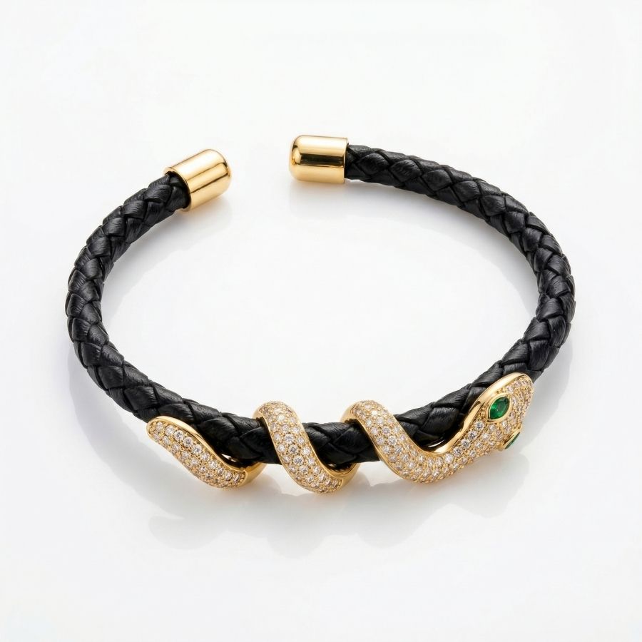 Serpent Braided Cuff Bracelet — photo 4