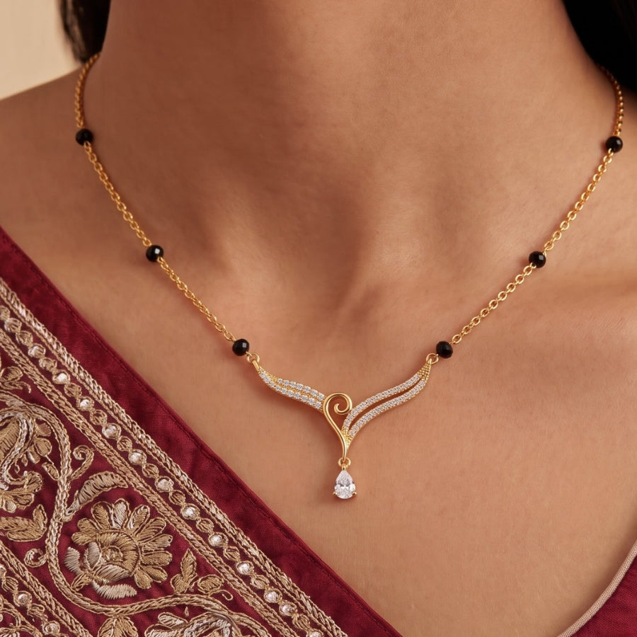 Aarohi Swirl Drop Mangalsutra