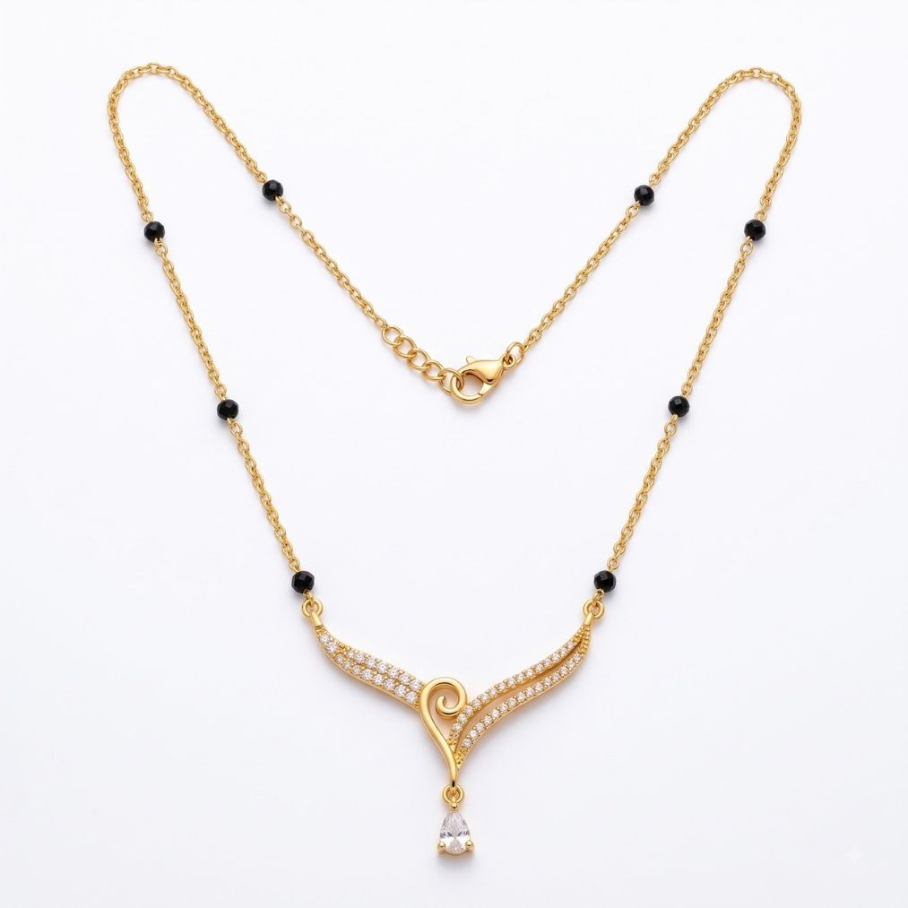 Aarohi Swirl Drop Mangalsutra — photo 1