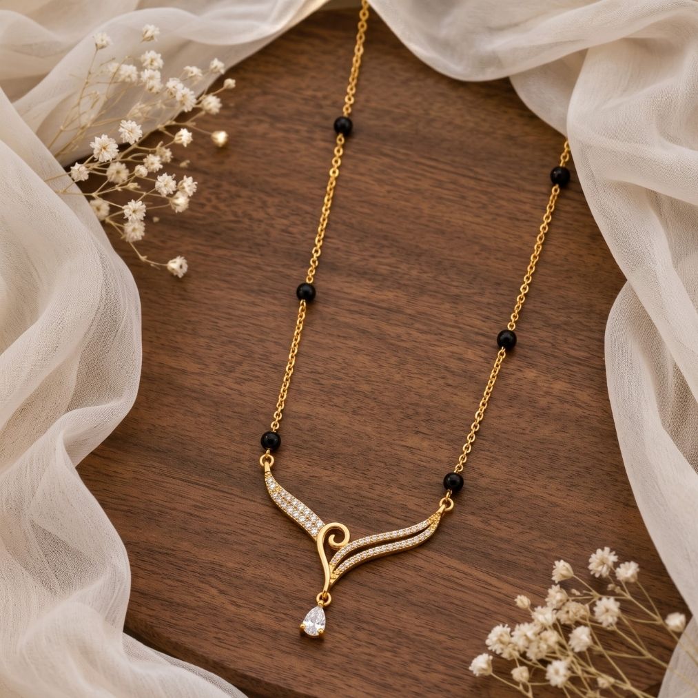 Aarohi Swirl Drop Mangalsutra — photo 2