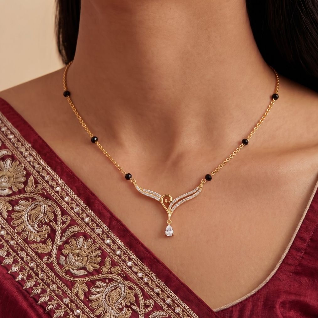 Aarohi Swirl Drop Mangalsutra — photo 3