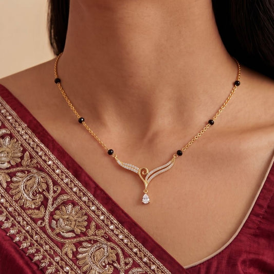 Aarohi Swirl Drop Mangalsutra — photo 3