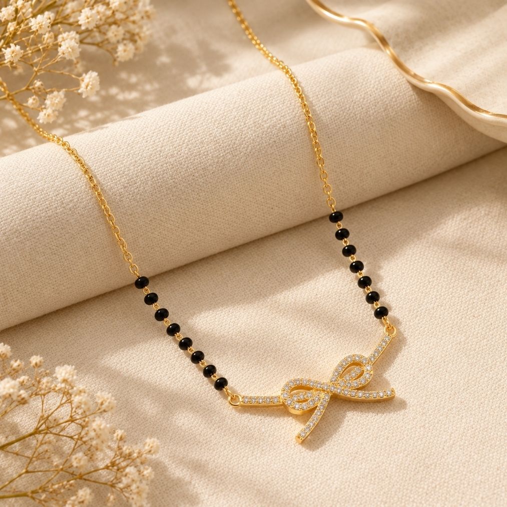 Ira Sparkle Bow Mangalsutra — photo 2
