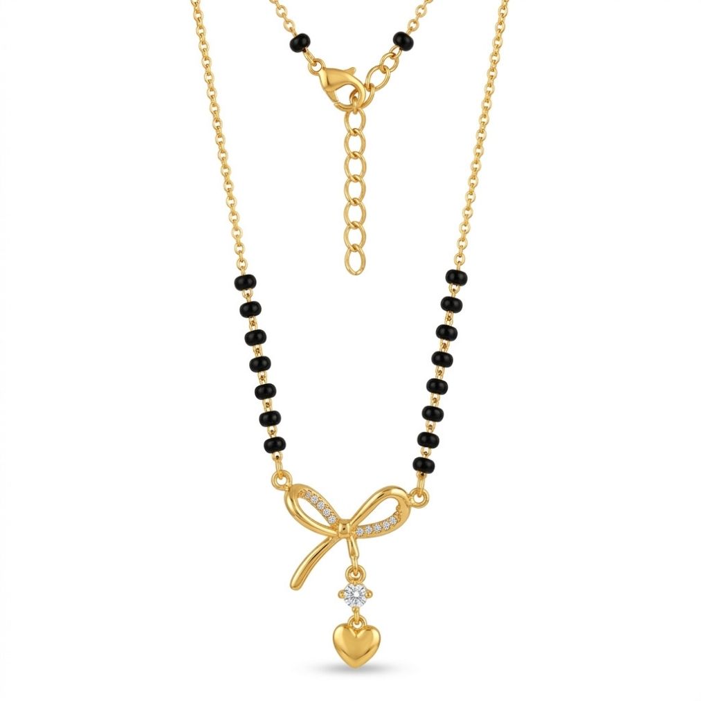 Ananya Bow Heart Mangalsutra — photo 1