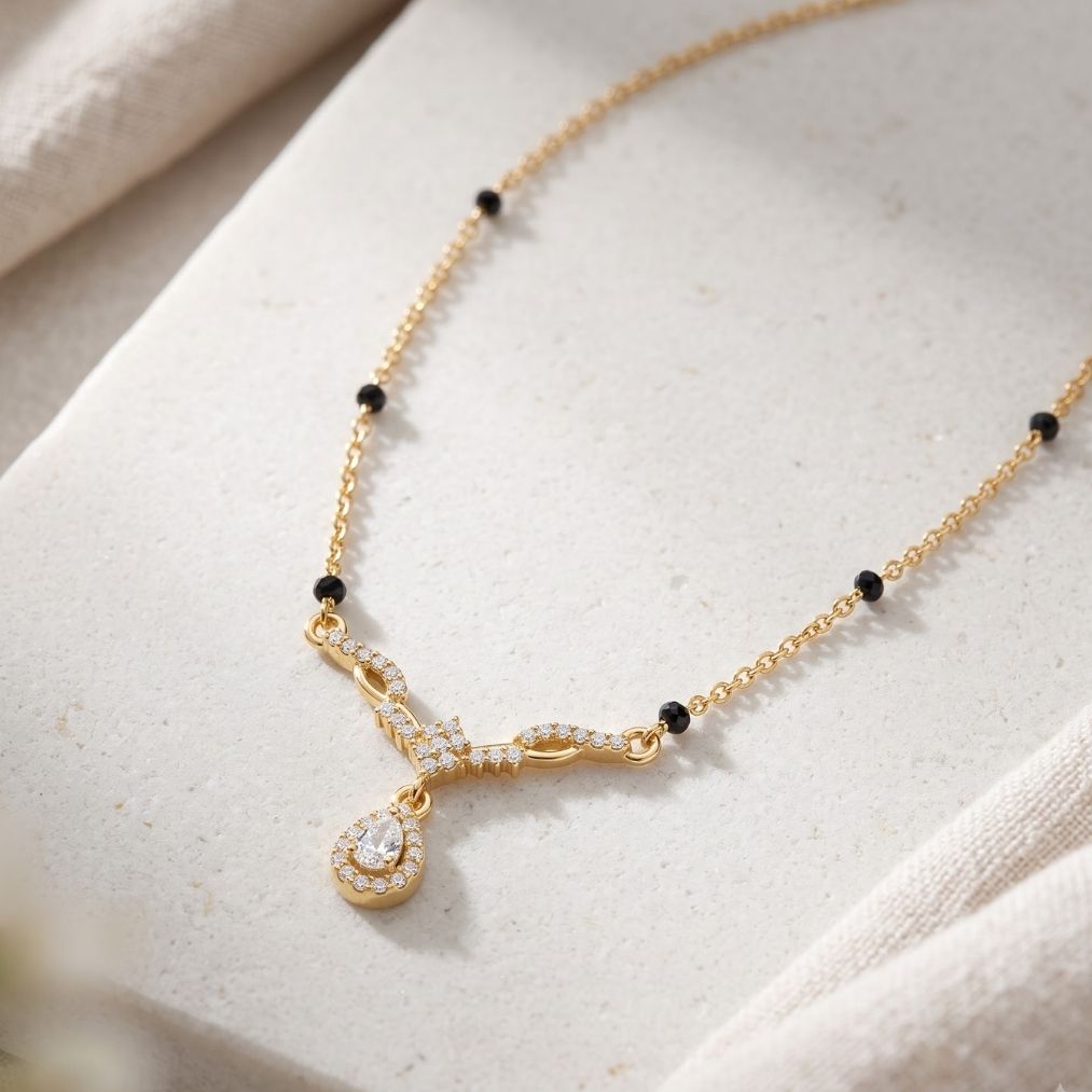 Kashvi Clear Teardrop Mangalsutra — photo 2