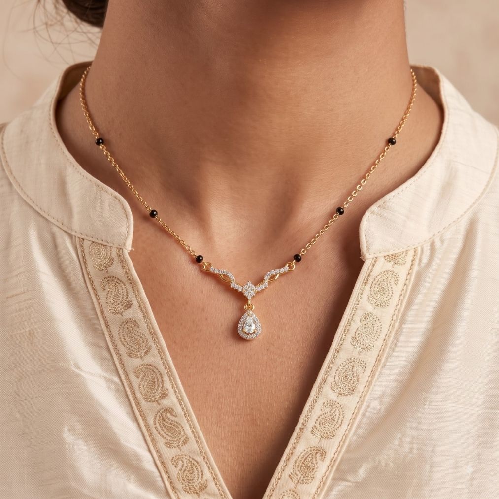 Kashvi Clear Teardrop Mangalsutra — photo 4