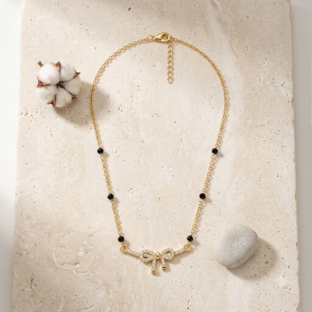 Mihika Ribbon Bow Mangalsutra — photo 3