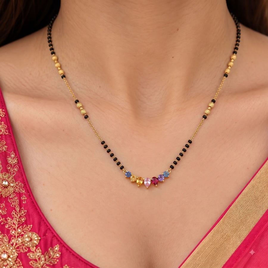 Panchrang Drop Mangalsutra