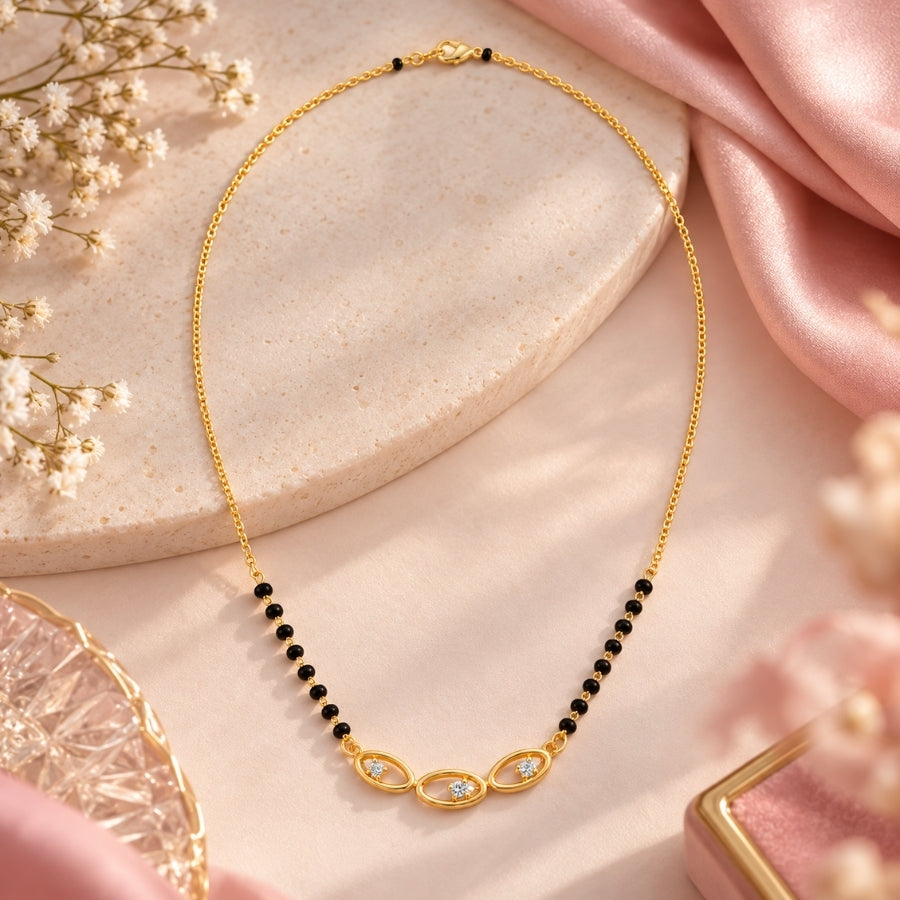 Trinayani Oval Mangalsutra - photo 1
