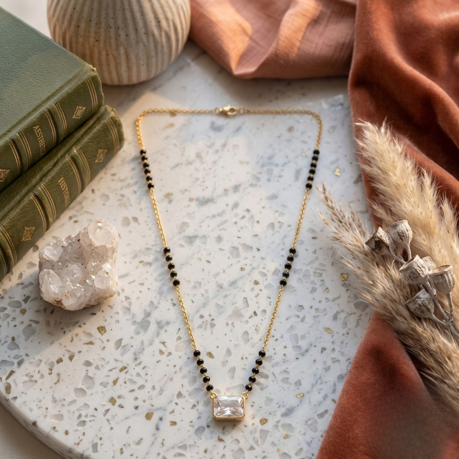 Rajmudra Emerald Cut Mangalsutra - photo 1