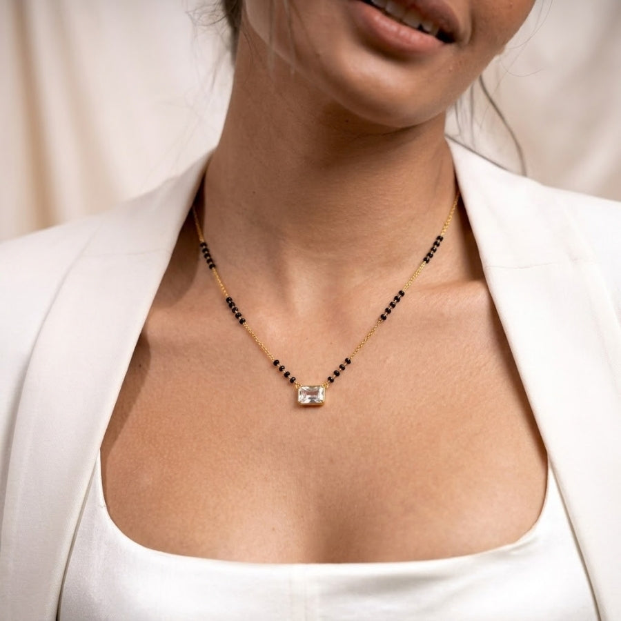 Rajmudra Emerald Cut Mangalsutra - photo 4