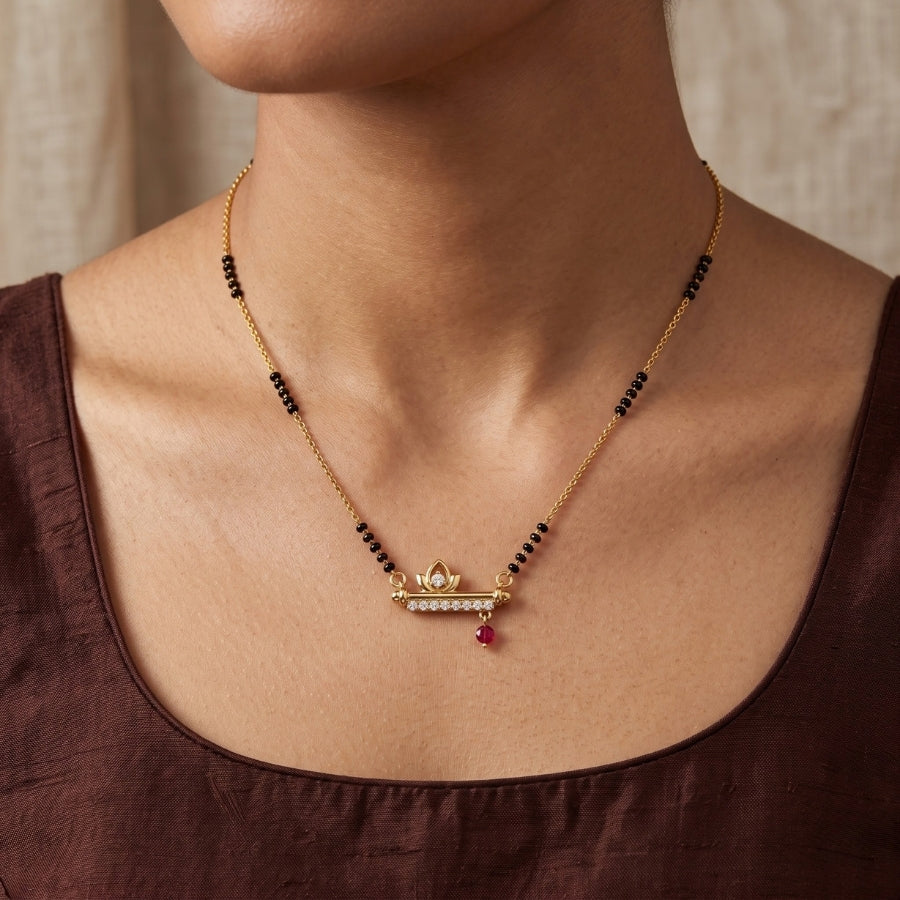 Padmavati Ruby Drop Mangalsutra - photo 4