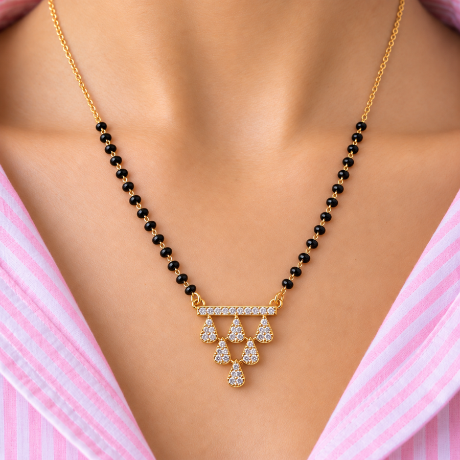 Jharna Teardrop Cascade Mangalsutra - photo 1