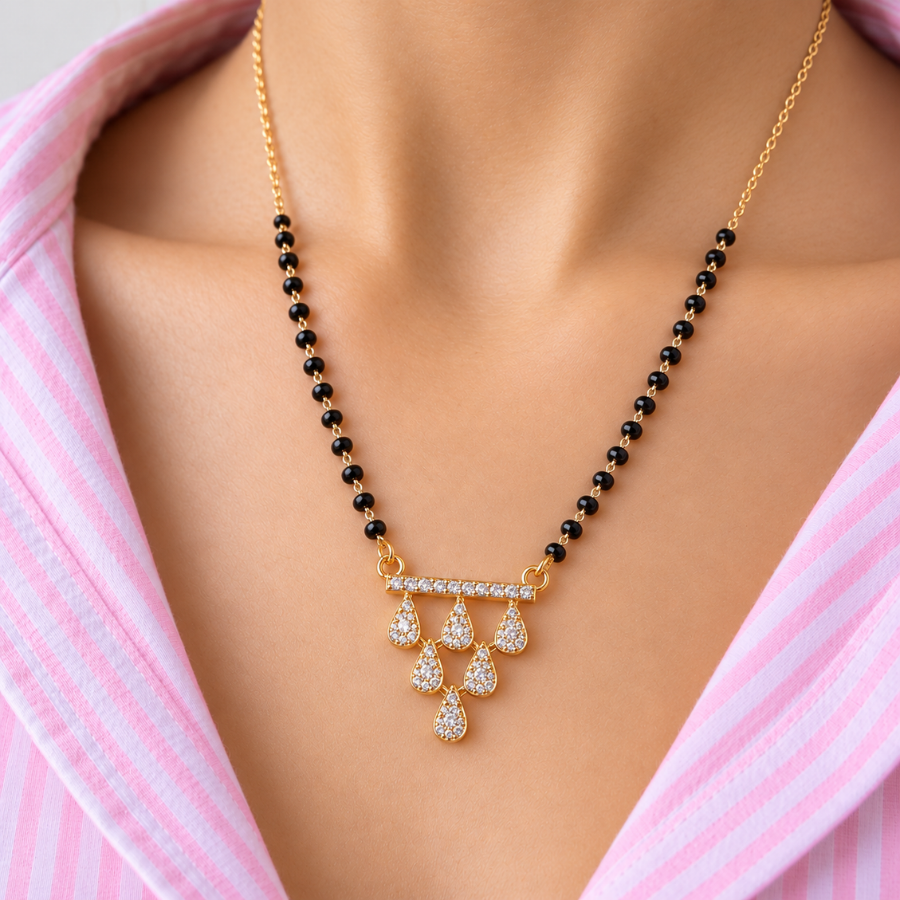 Jharna Teardrop Cascade Mangalsutra - photo 2