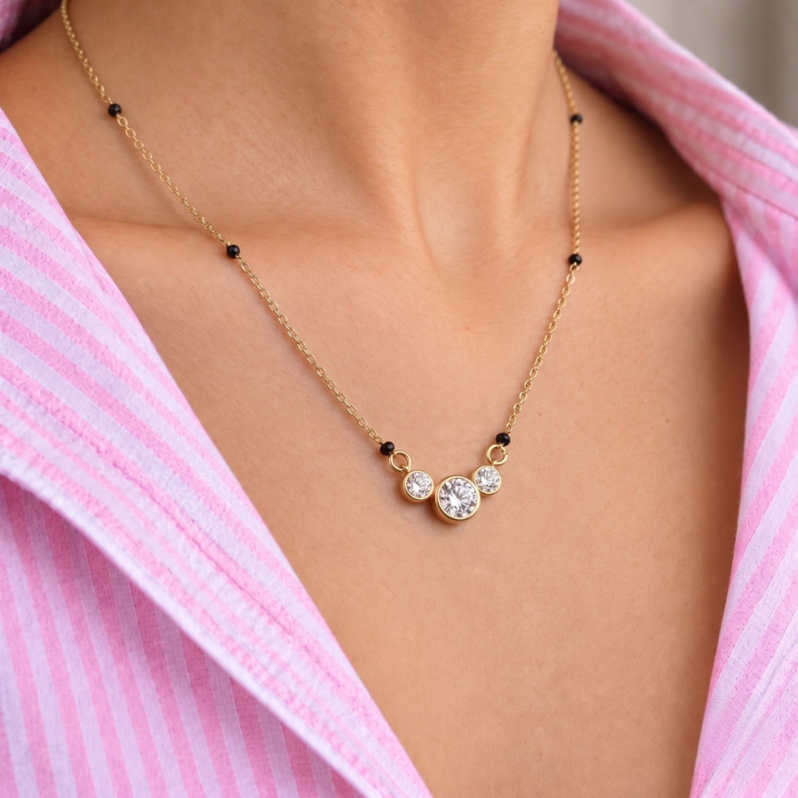 Trayi Bezel Mangalsutra - photo 3