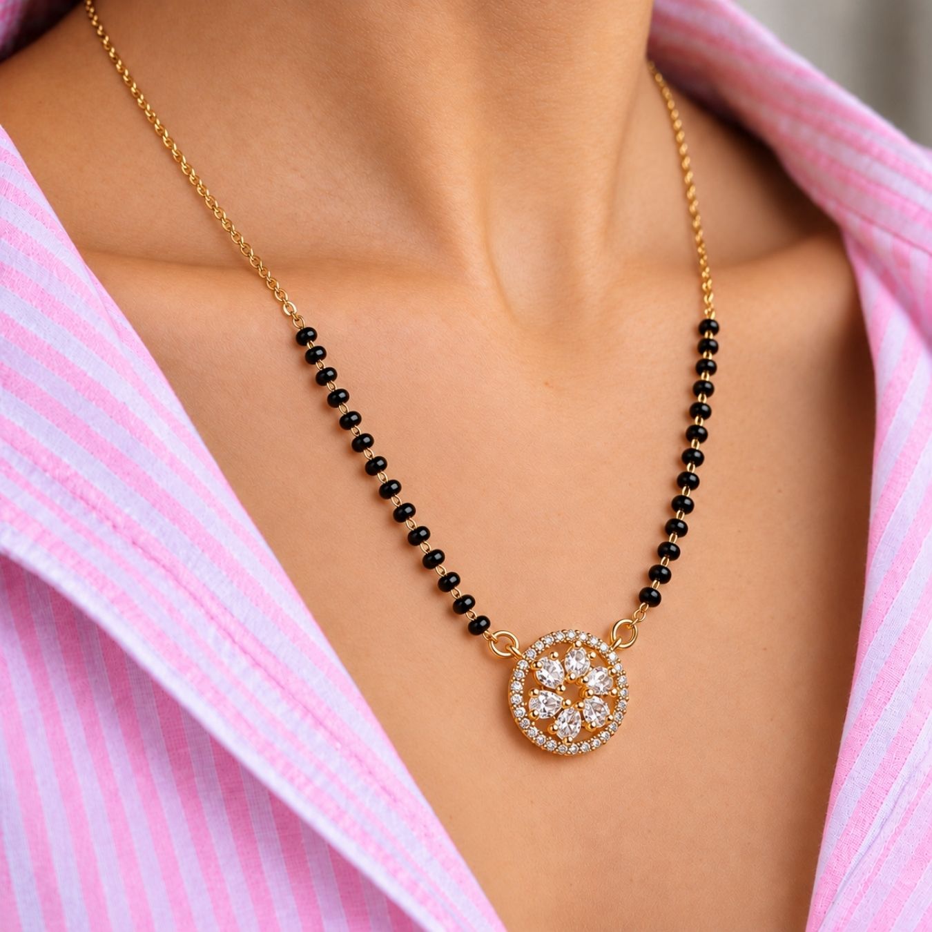 Kumud Halo Disc Mangalsutra - photo 2