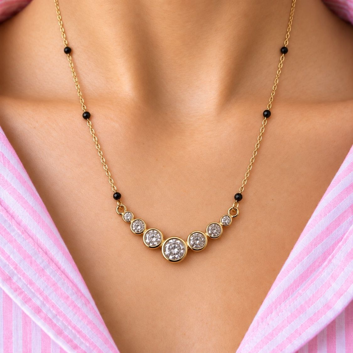 Navya Bezel Curve Mangalsutra - photo 1