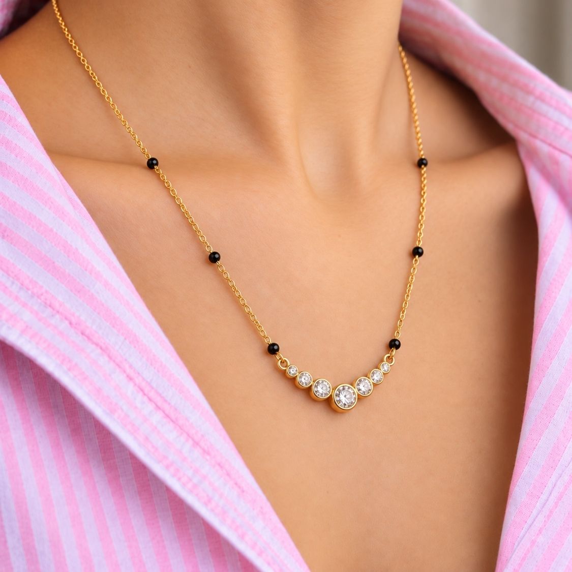 Navya Bezel Curve Mangalsutra - photo 2