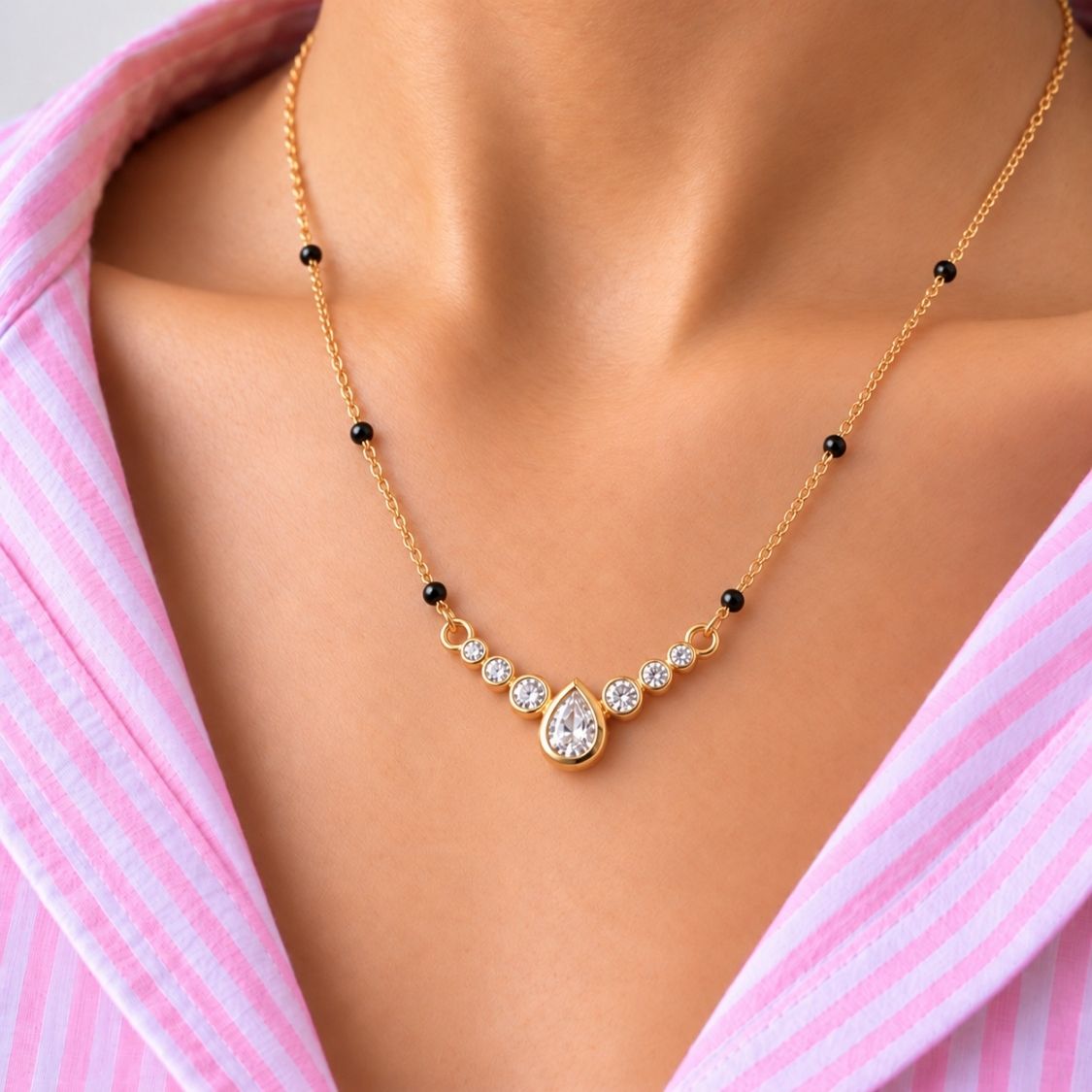 Ojas Pear Drop Mangalsutra - photo 3