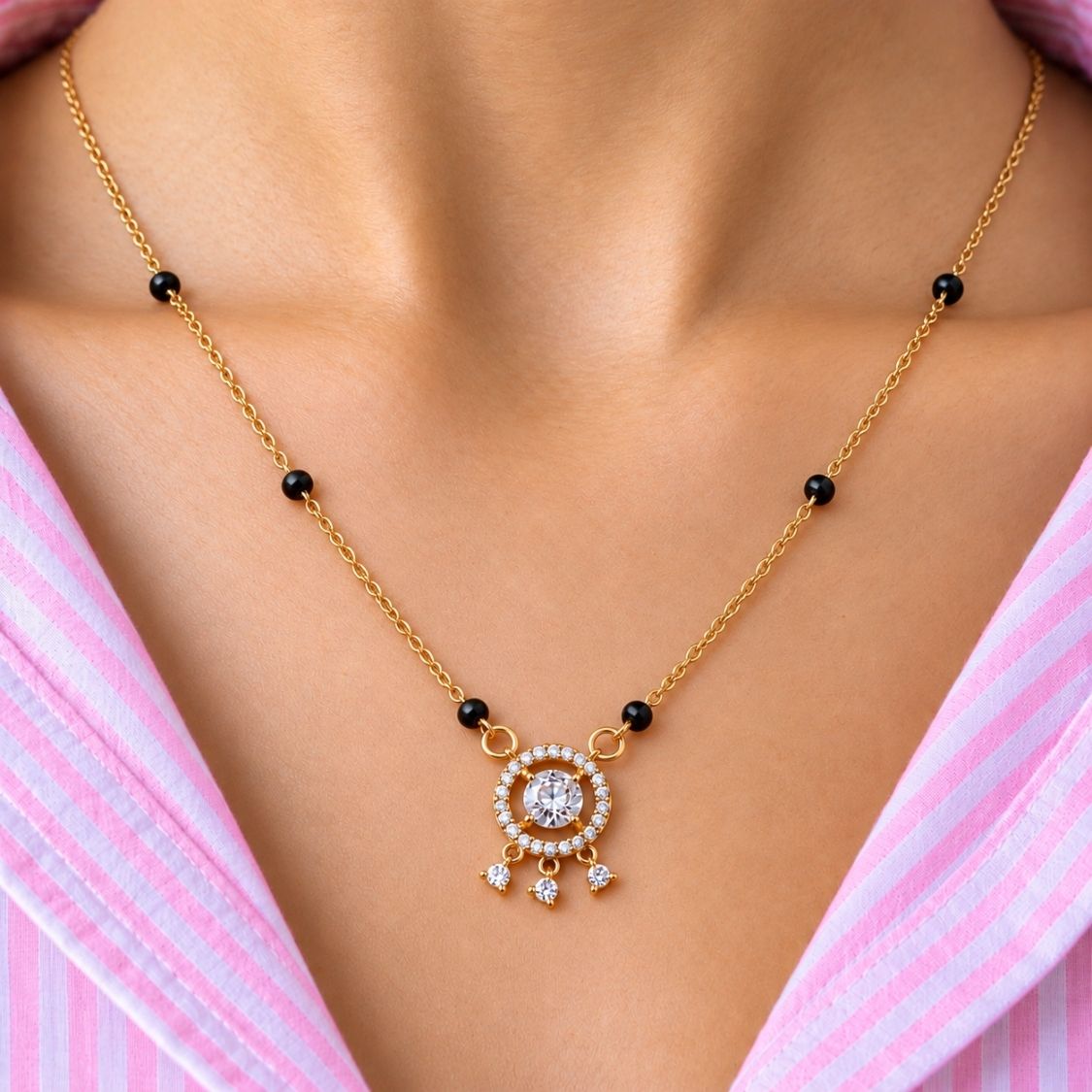 Deepika Halo Drop Mangalsutra - photo 1