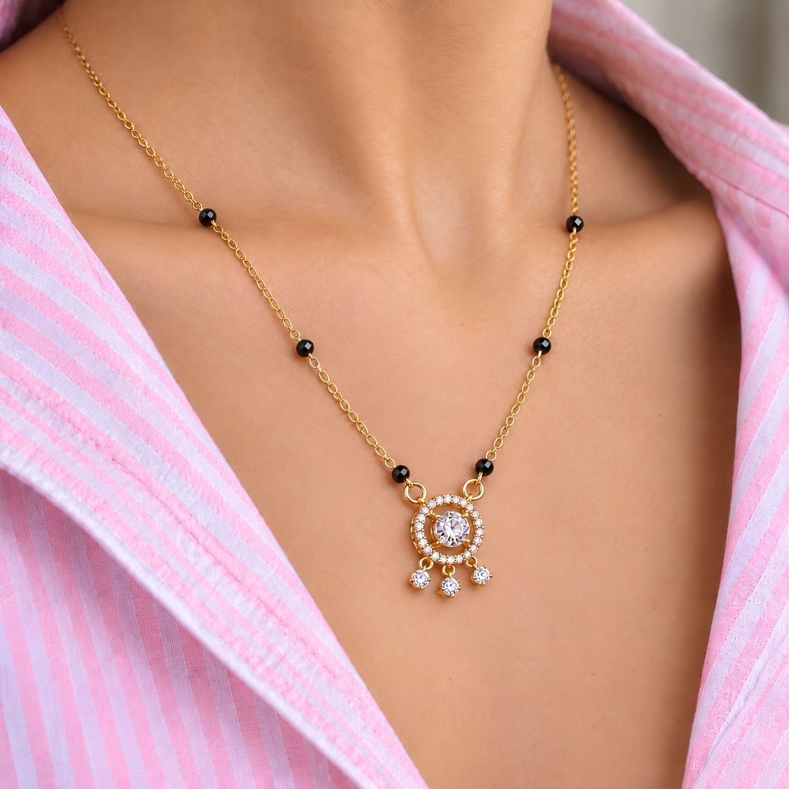 Deepika Halo Drop Mangalsutra - photo 2