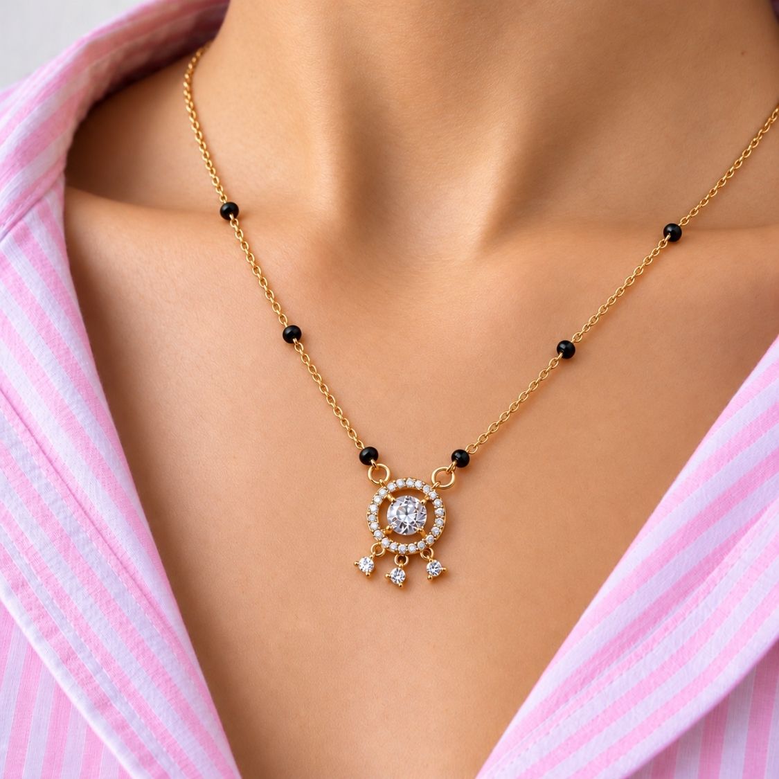 Deepika Halo Drop Mangalsutra - photo 3
