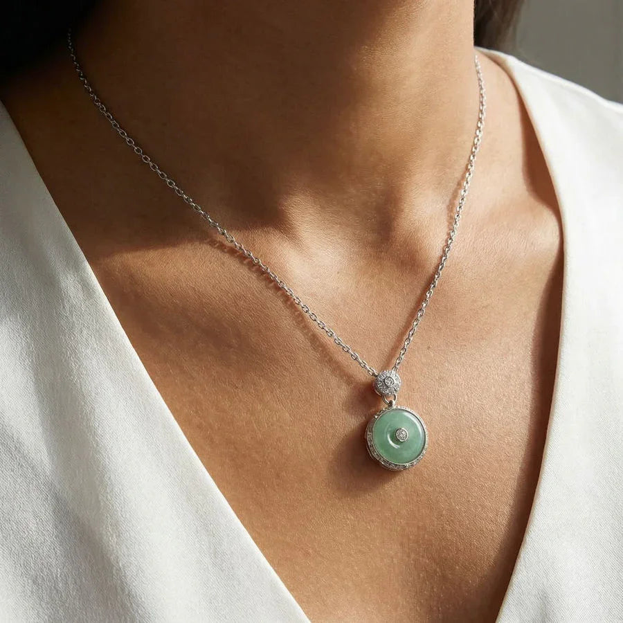 Green Charm Resin Necklace